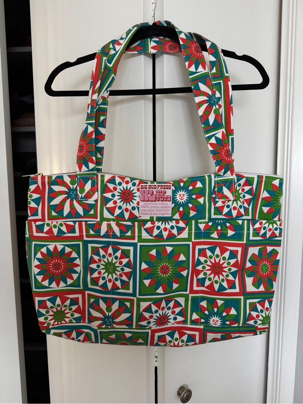 Big Bud Press XL Zip Tote in Quilted Print - Like New